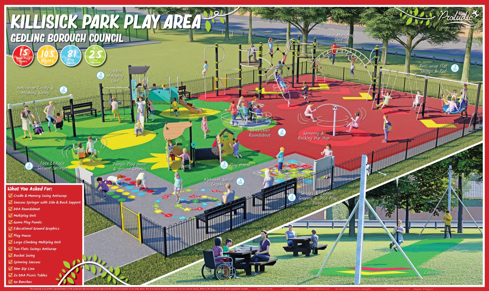 Killisick Park 3D visual of new play area